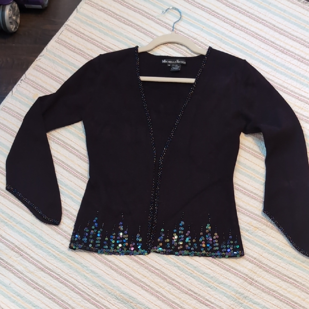 🌼Plum Sequin Sweater set by Michelle Nicole